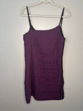 Julie Haus Ruched Plum Purple Mini Dress with Exposed Side Zipper